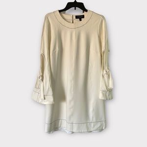Laundry By Shelli‎ Segal Womens Long Sleeve Shift Marshmallow Ivory Size 6